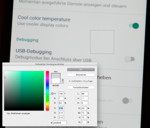 Cooler color temperature